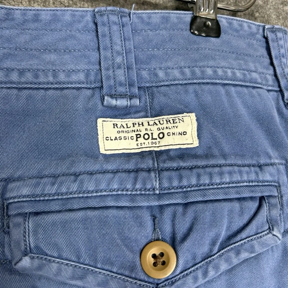 Polo Ralph Lauren‎ Shorts Mens 38 (fits 36) Blue Cotton Cargo Baggy 10